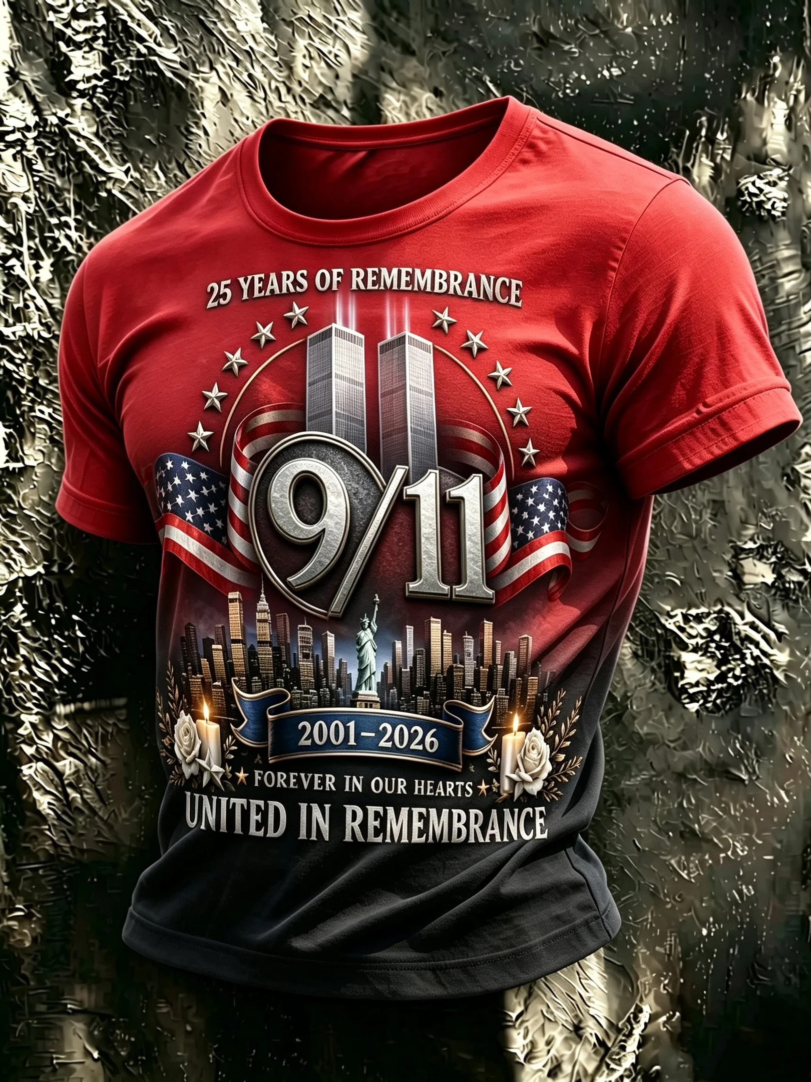911 25Th Anniversary Never Forget T-Shirt Best 9 11 Memorial Tee Gift For Father