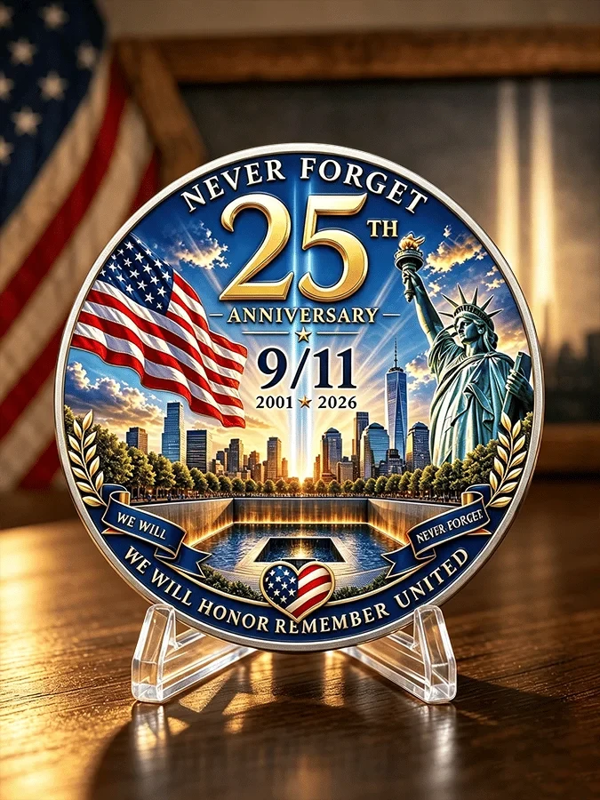 911 25Th Anniversary We Will Honor Remember United Button 9 11 Never Forget Merch