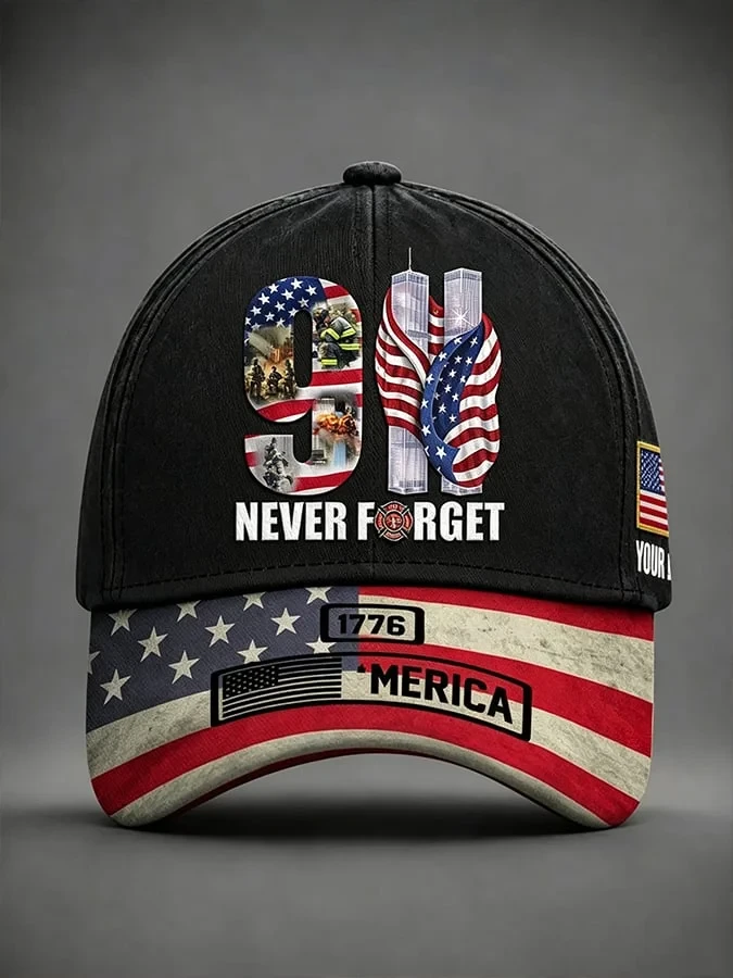 Custom 9 11 25Th Anniversary Never Forget Hat 9 11 Anniversary Baseball Cap Patriotic Gift Ideas