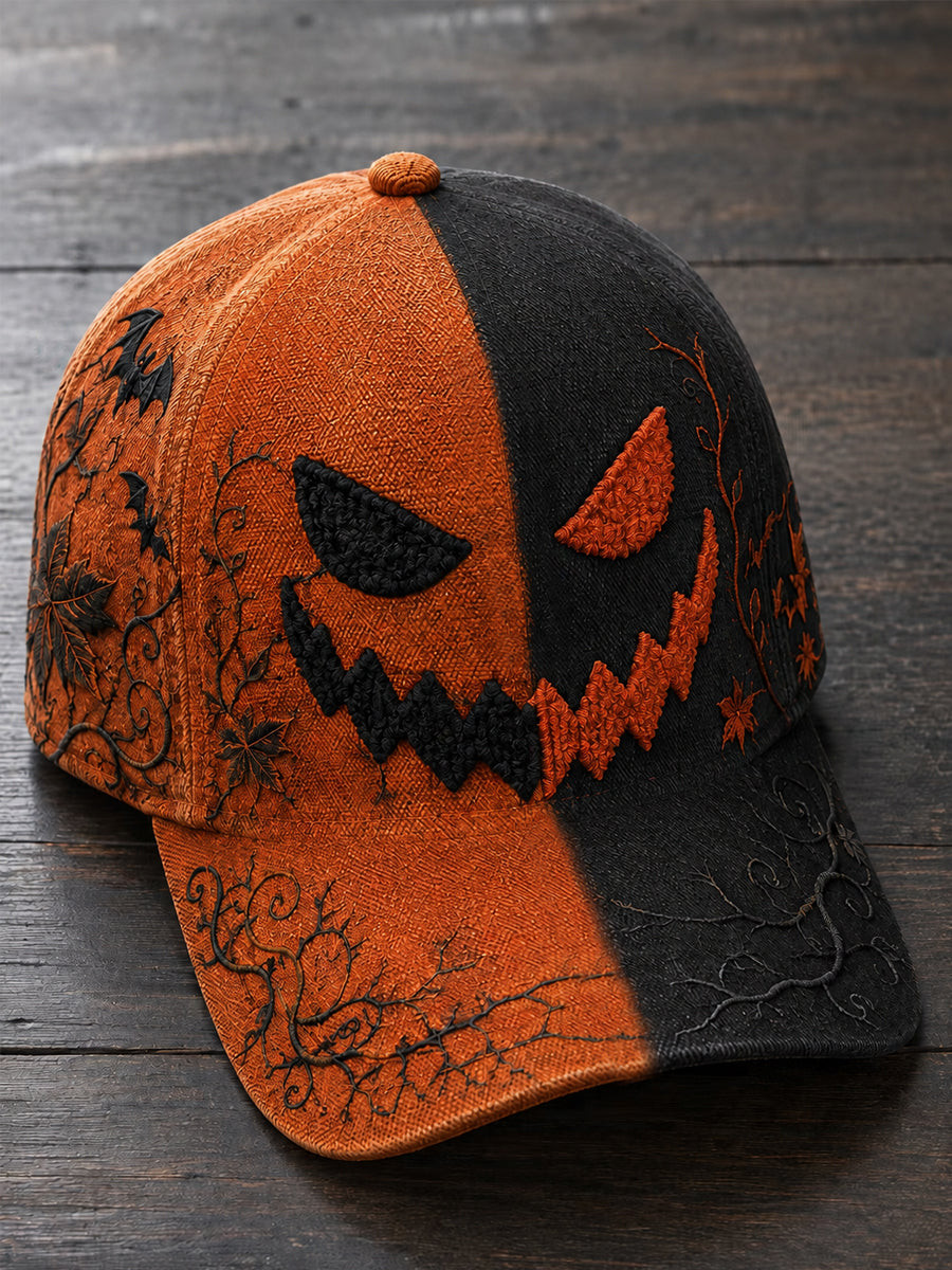 Jack O'lantern Face With Bats Hat Halloween Spooky Clothing Halloween Gifts For Mom