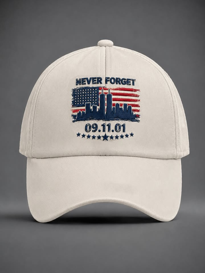 Never Forget 09 11 01 USA Flag Baseball Cap American Pride Cap Gift For Patriotic Men