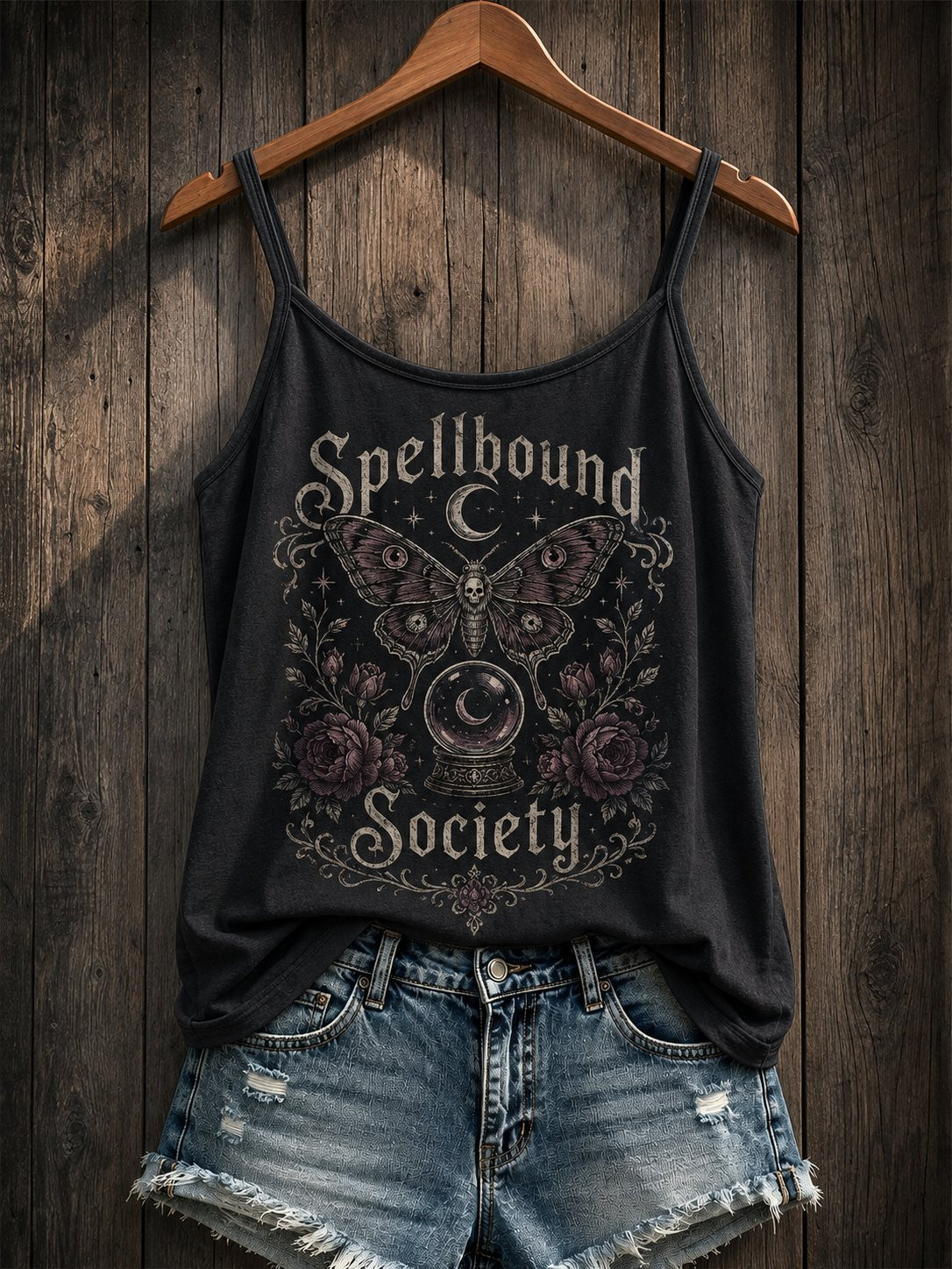 Spellbound Society Tank Top Gothic Moth Clothing Birthday Ideas For Wife