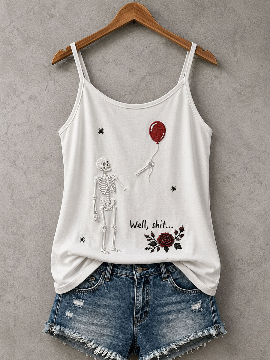 Well Shit Tank Top Skeleton Halloween Merch Cute Halloween Outfit Finds