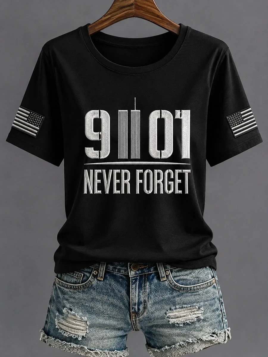 Womens America 9 11 25Th Anniversary Never Forget Shirt 9 11 Tribute Apparel Best Gifts Ideas