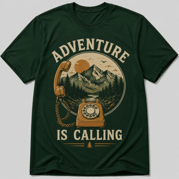 Adventure Is Calling Mountain Explorer Graphic T-Shirt Adventure Is Calling Mountain Explorer Graphic T-Shirt