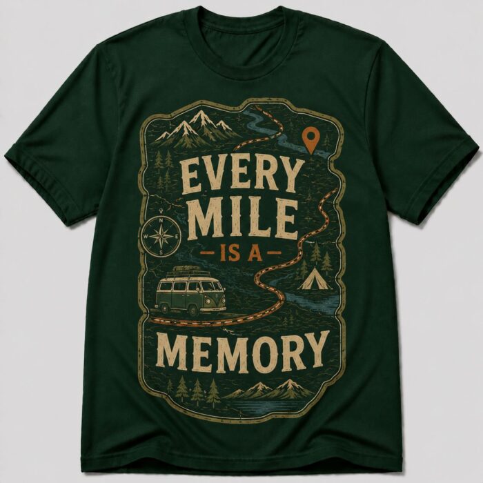 Every Mile Is A Memory Road Trip Adventure T-Shirt Every Mile Is A Memory Road Trip Adventure T-Shirt