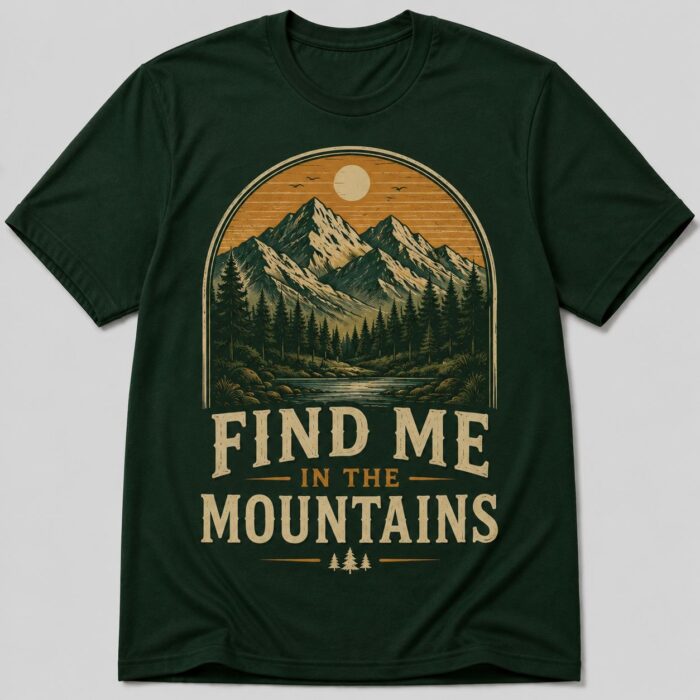 Find Me In The Mountains Outdoor Adventure T-Shirt Find Me In The Mountains Outdoor Adventure T-Shirt