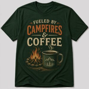 Fueled By Campfires And Coffee Camping Life T-Shirt