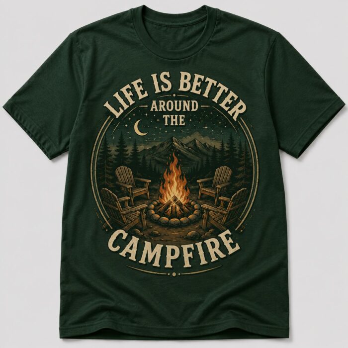 Life Is Better Around The Campfire Camping Lover T-Shirt