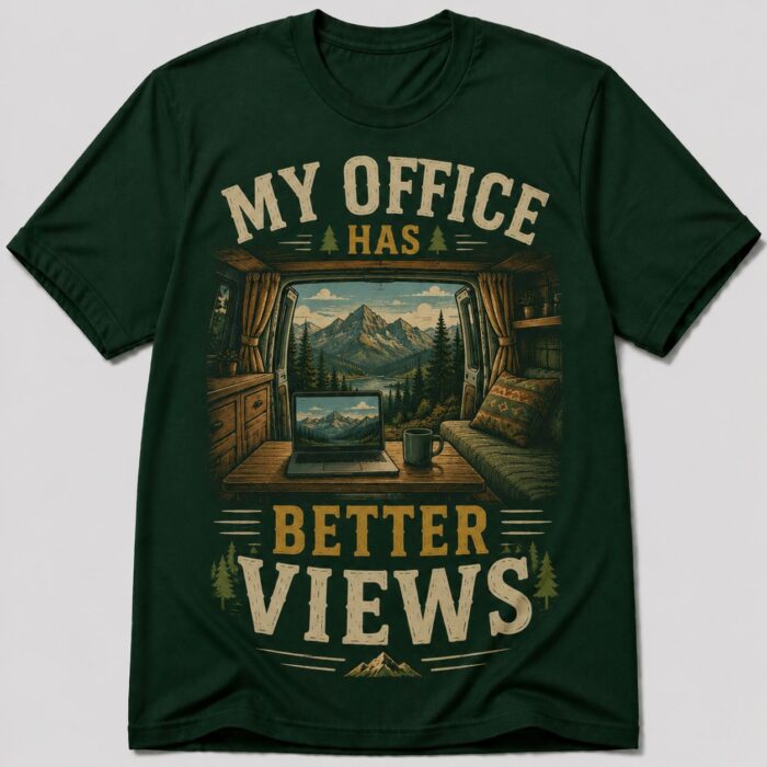 My Office Has Better Views Digital Nomad Van Life T-Shirt