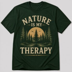 Nature Is My Therapy Forest Hiking Outdoor T-Shirt