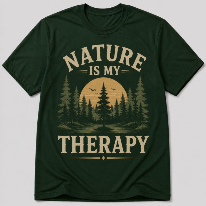 Nature Is My Therapy Forest Hiking Outdoor T-Shirt