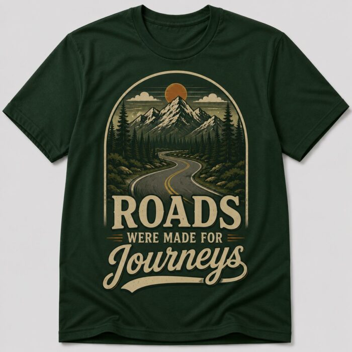 Roads Were Made For Journeys Mountain Travel T-Shirt Roads Were Made For Journeys Mountain Travel T-Shirt