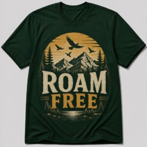 Roam Free Mountain Birds Nature Lover T-Shirt
