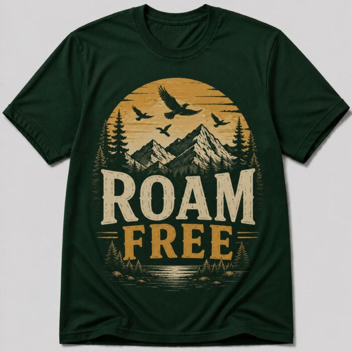 Roam Free Mountain Birds Nature Lover T-Shirt Roam Free Mountain Birds Nature Lover T-Shirt