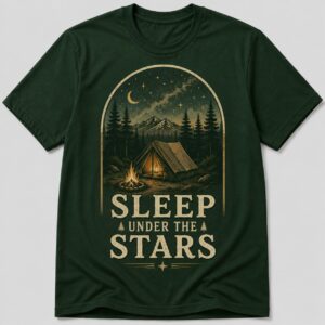 Sleep Under The Stars Camping Tent Graphic T-Shirt