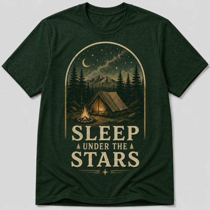 Sleep Under The Stars Camping Tent Graphic T-Shirt Sleep Under The Stars Camping Tent Graphic T-Shirt