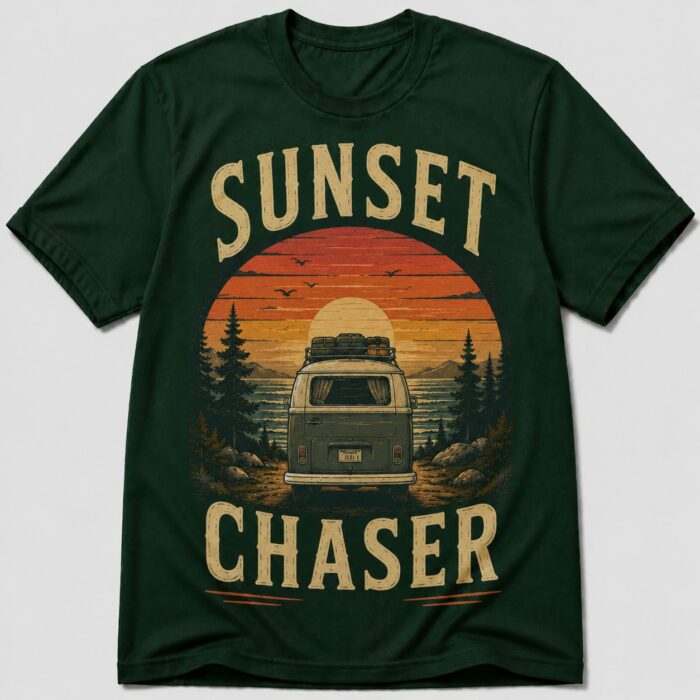 Sunset Chaser Camper Van Road Trip T-Shirt Sunset Chaser Camper Van Road Trip T-Shirt