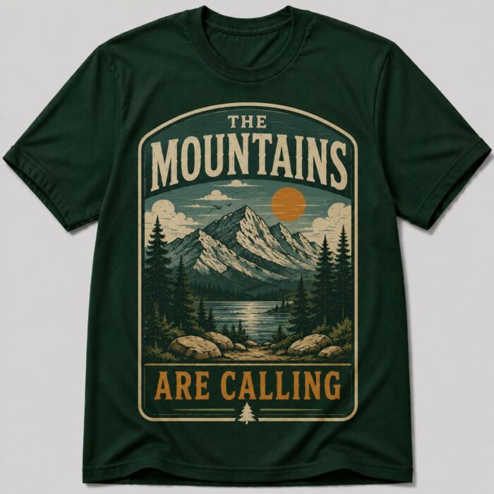 The Mountains Are Calling National Park Style T-Shirt The Mountains Are Calling National Park Style T-Shirt
