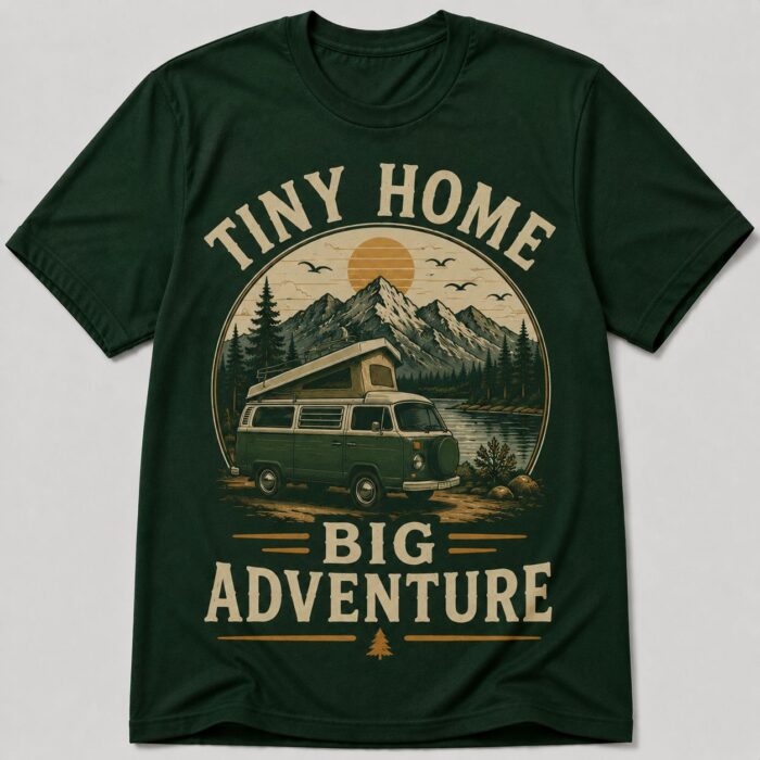 Tiny Home Big Adventure Camper Van Lifestyle T-Shirt Tiny Home Big Adventure Camper Van Lifestyle T-Shirt